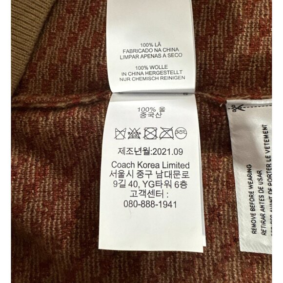 Disney X Coach 100% wool Ski Mickey Mouse Sweater sz XL color brown NWOT $500 - Picture 5 of 9